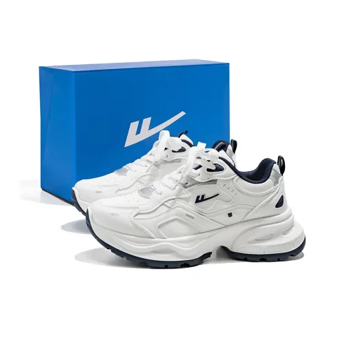 Warrior Low Топ Толстая подошва Кроссовки Унисекс Белый Синий