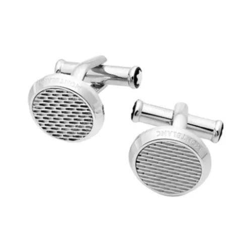 MONTBLANC Запонки из нержавеющей стали Унисекс Серебряные