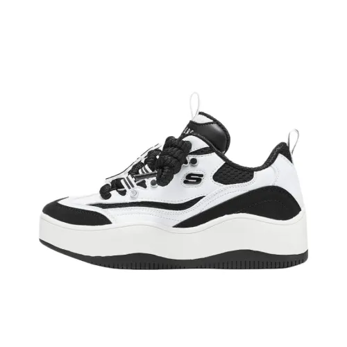 Skechers Street Breathable Support Rebound Low Top Casual Women's Black White