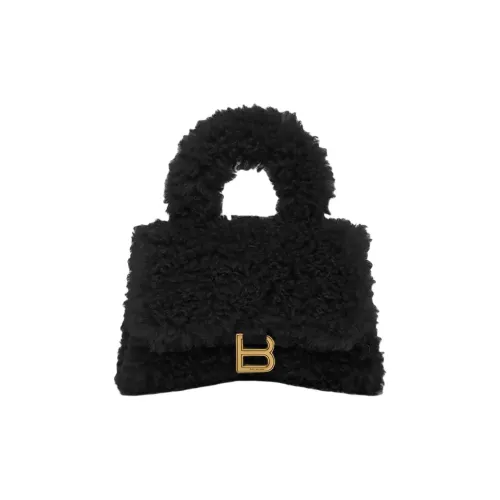 Balenciaga Furryhourglass Полиэстер с Овчина Сумка Hourglass Сумка через плечо Сумка Экстра малый