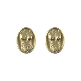 Верхняя грудь, застежка, ухо, заклепки - золото, одна пара