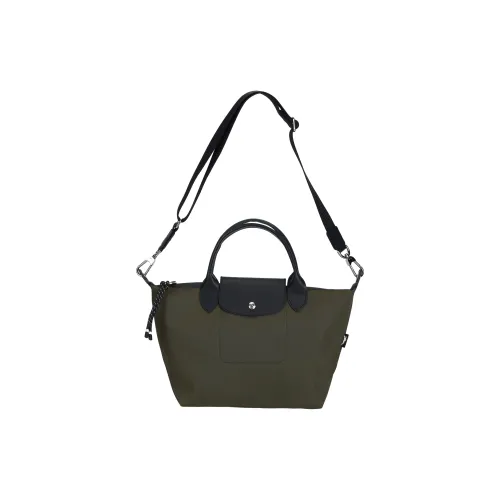 LONGCHAMP Le Pliage Energy Переработанный полиамид с цветным холстом сумка на плечо сумка среднего размера женская хаки