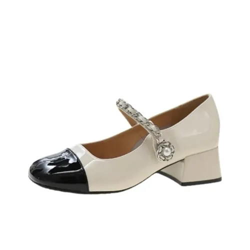 Dawei's House Грубый каблук Туфли Мэри Джейн Женские Набор в подарочной коробке