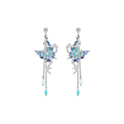 KING OF BLING Серьги из стерлингового серебра 925 пробы игла сплав масляный капельный смола женские