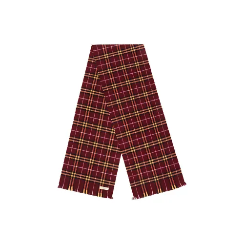 Burberry Кашемир Вязаные Шарфы Бургундский Унисекс