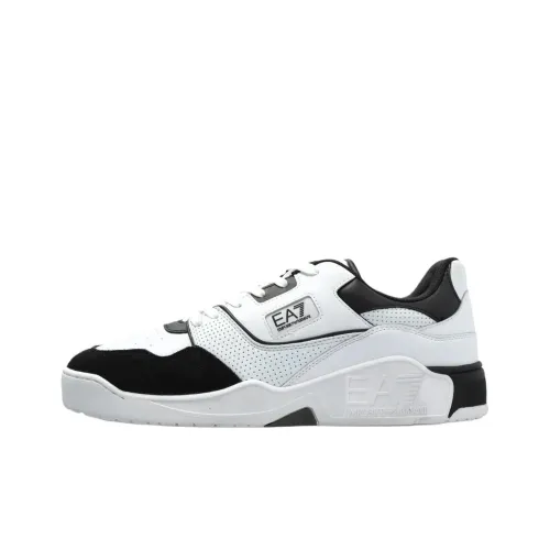 EMPORIO ARMANI EA7 Low Топ Скейтборд Кроссовки Унисекс Белый Черный