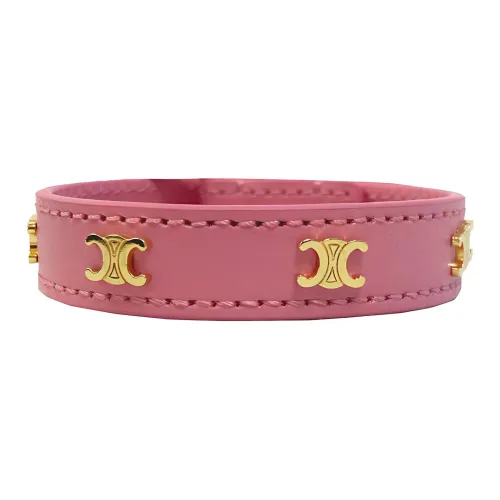 CELINE Коровья кожа, Латунные Нарукавные повязки, Розовый, Женские