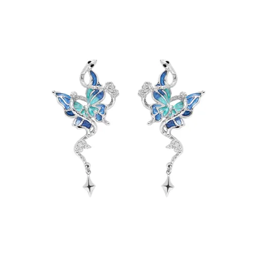 KING OF BLING Серьги-гвоздики из серебра 925 пробы женские