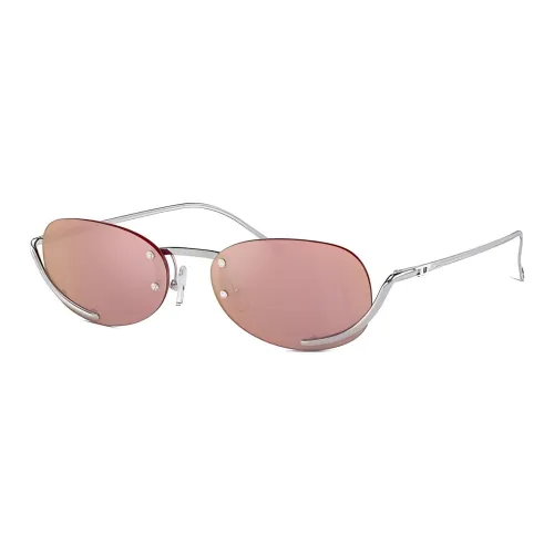 DIESEL Металл OVAL SUNGLASSES Унисекс Серебряный