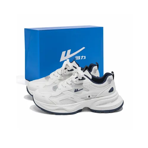 Warrior Low Топ Толстая подошва Кроссовки Унисекс Белый Синий