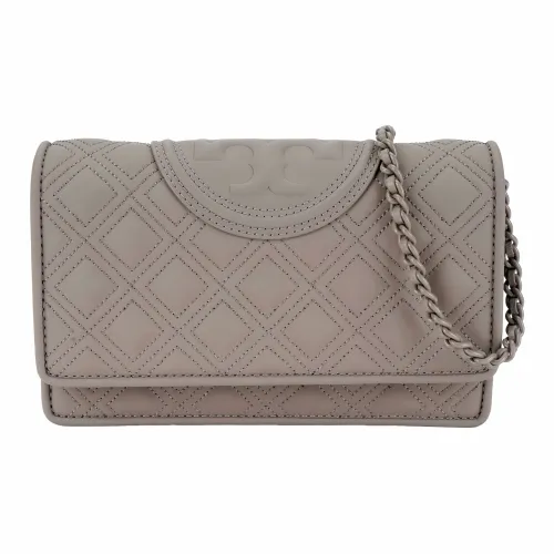 TORY BURCH Fleming Полиуретан Сумка через плечо Женская Серый