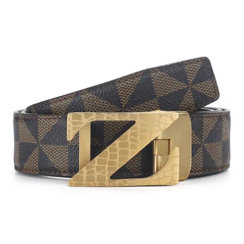 V.V.Brown Нержавеющая сталь Пряжка Коровья кожа Ремень Ремень Мужской 3,5