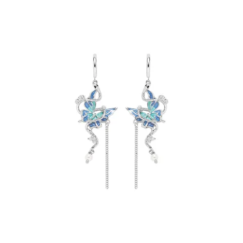 KING OF BLING Серьги-гвоздики из серебра 925 пробы женские