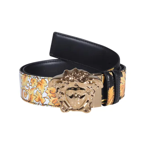 VERSACE Ремни из коровьей кожи, черные, мужские