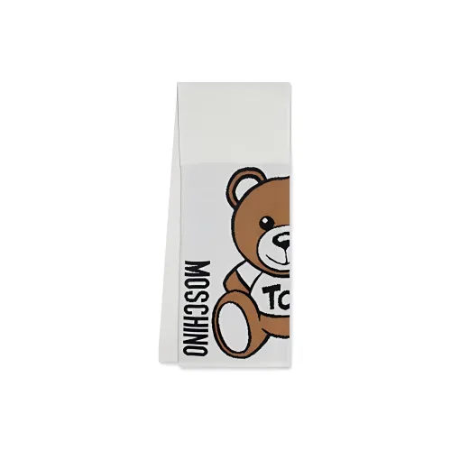 MOSCHINO Вязаные шарфы Белый Унисекс