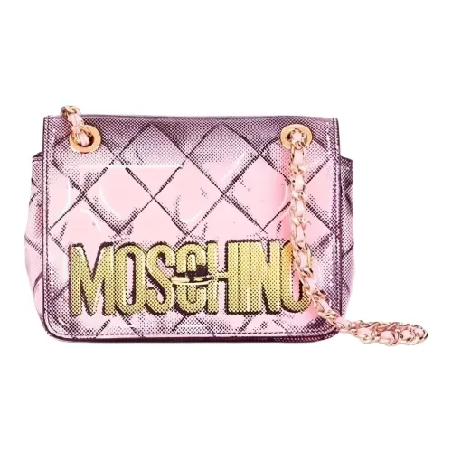 MOSCHINO Сумка через плечо из натуральной кожи обычная женская розовая