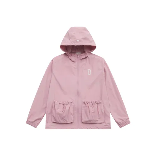 Mlb Base Logo Basic Collection Basic Boston Red Sox SS25 Куртки Пальто Унисекс Розовый