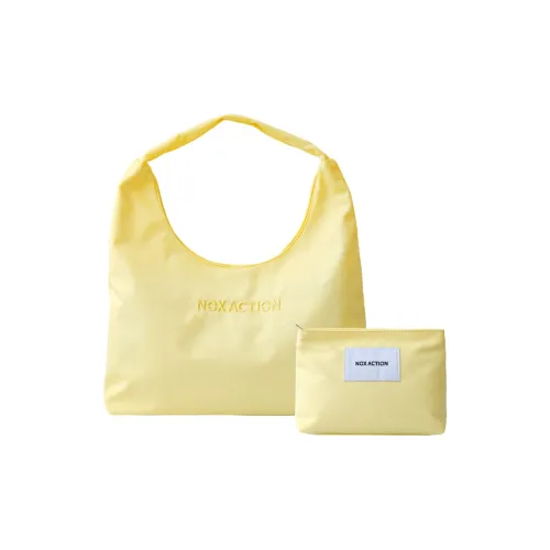 NOX ACTION Водоотталкивающее покрытие Нейлоновая сумка-тоут Сумка через плечо Большая женская Сырно-желтый Грязно-коричневый Премиум черный