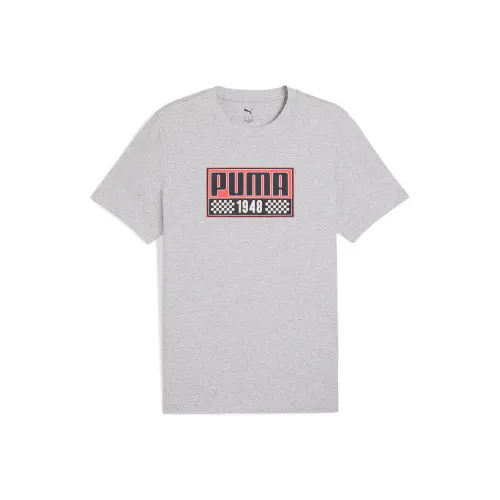 PUMA GRAPHICS Moto T Рубашка Мужская Серого цвета