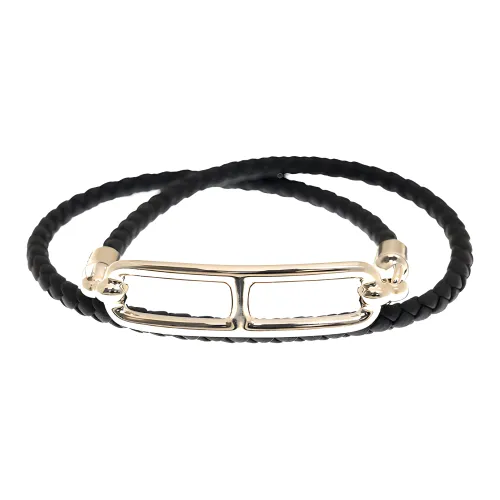 Hermes Roulis Кожа Наручные повязки Черный Женские