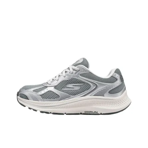 Skechers Женская серия GO Беговые кроссовки Низкий топ Серебряный Зеленый Женские