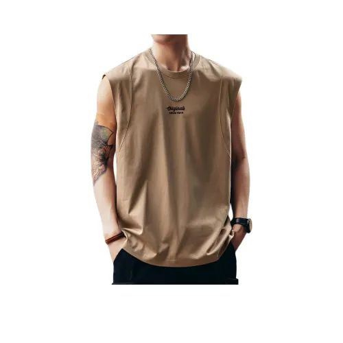 GELANLU Летний топ без рукавов свободный крой унисекс