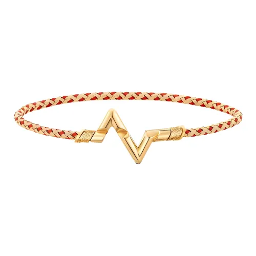 LOUIS VUITTON Volt 18K Желтое Золото Нейлоновые Браслеты Унисекс Золото