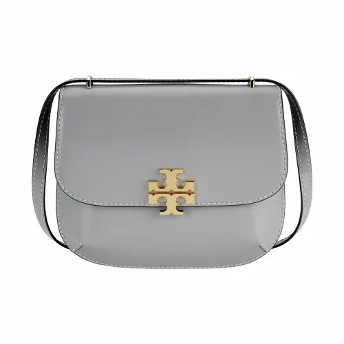 TORY BURCH ELEANOR Коровья кожа Седло Сумка Сумка через плечо Сумка на плечо Женская Зеленая Фиолетовая Серый
