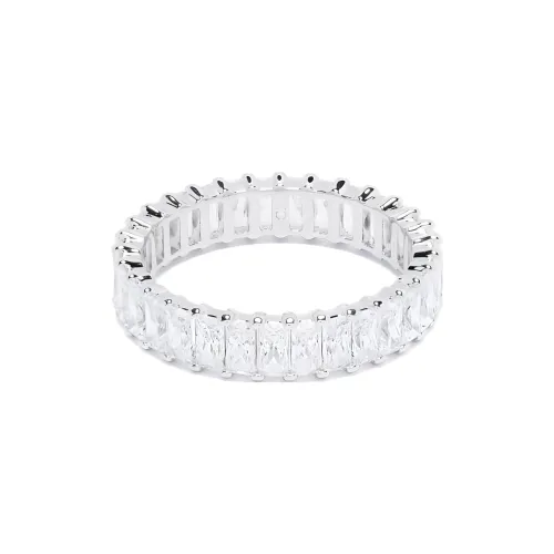 Swarovski Rhodium-Plated Brass Rings Women's Silver