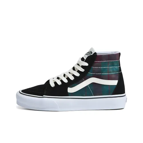 Vans SK8 High Топ Скейтборд Кроссовки Унисекс Черный Фиолетовый Зеленый