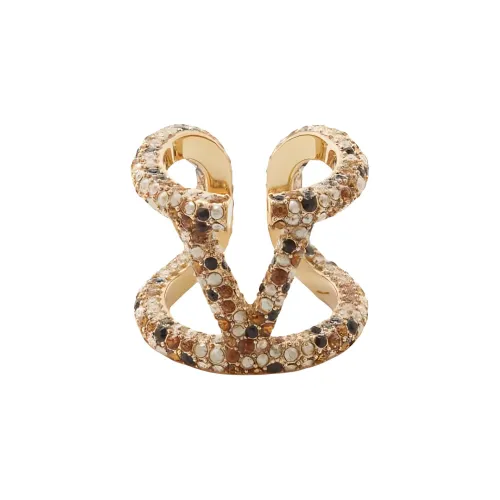 Valentino Crystal Rings Женские Золотой