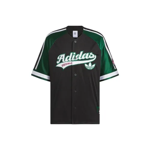 Adidas Originals Ретро UNITEFIT Рубашка Унисекс Черный Темно-зеленый