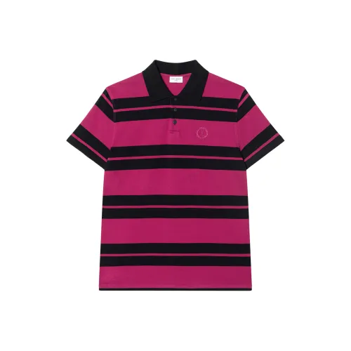 SAINT LAURENT Мужское Поло Фиолетового Цвета