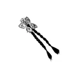 Пейсли [Натуральный черный] Заколка-краб