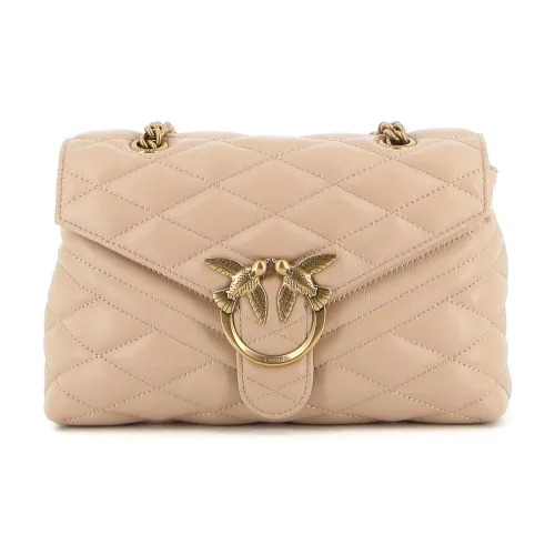 PINKO Телячья кожа Сумка Сумка через плечо Сумка через плечо Женская Темно-бежевый