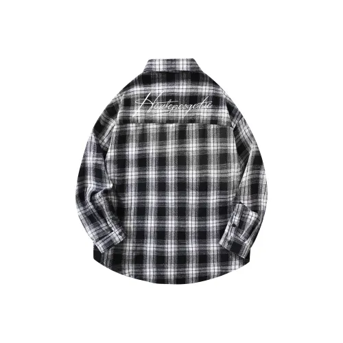 P8H9 Рубашка Унисекс Черный Белый Клетка