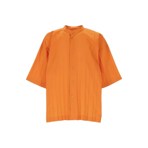 ISSEY MIYAKE SS25 Рубашка Мужская Оранжевая