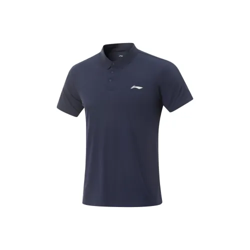 LINING Fitness Series Поло Мужское Чернила Синий