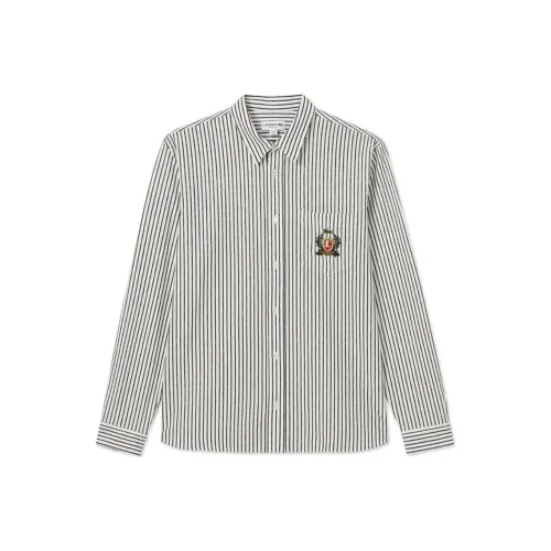 LACOSTE Collaboration SS25 Рубашка Мужская Черные Полосы