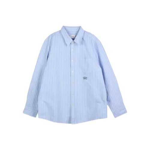 COACH SS25 Рубашка Мужская Синие Полосы