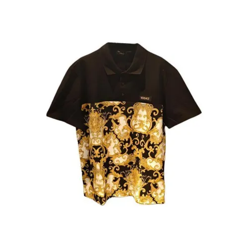 VERSACE Мужская черная поло