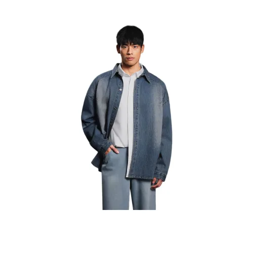 Bodydream Выстиранные Синий Мужские Рубашки