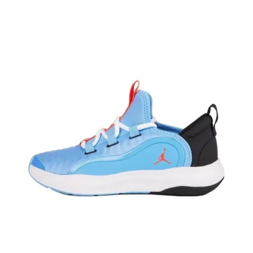 Jordan 23 Нижняя юбка Резистентные амортизаторы Низкий топ Детские баскетбольные кроссовки Светло-синие