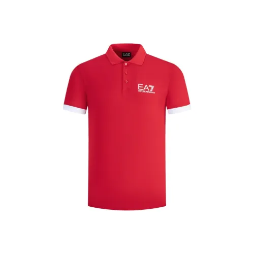 EMPORIO ARMANI EA7 SS24 Поло Мужское Красное