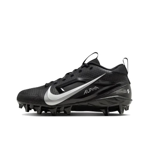 Nike Alpha Menace 4 Slip-Resistant Abrasion-Resistant Футбольные бутсы Мужские Черные Серебряные