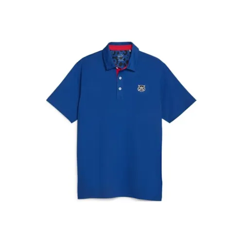 PUMA Hoops Golf Синий Мужское Поло