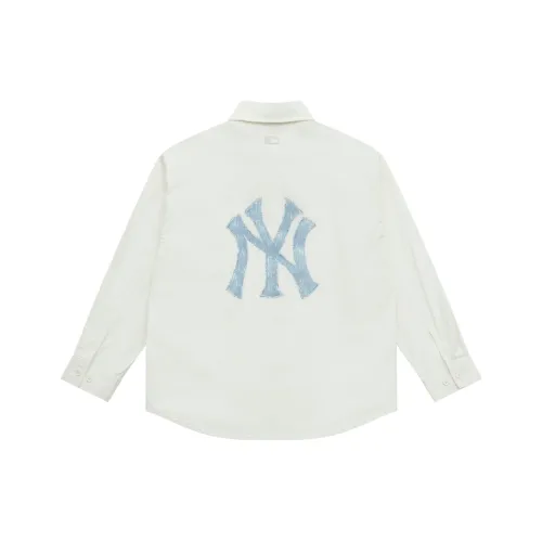 Mlb Base Logo Нью-Йорк Янкис Сливочный Унисекс Рубашки