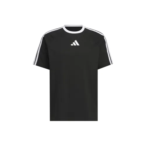 Adidas 3 Stripes Короткий рукав T-рубашка Мужская Черная