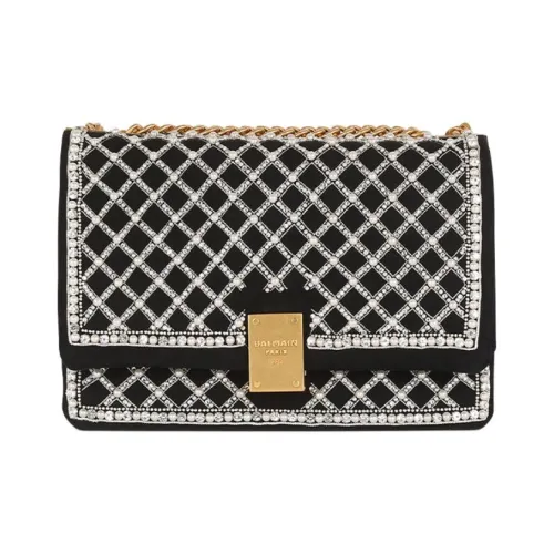 BALMAIN 1945 Кожаная сумка через плечо сумка на плечо женская черная