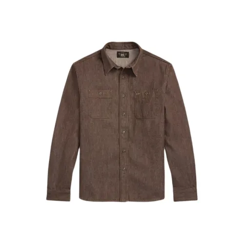 Double RL Коричневые Мужские Рубашки